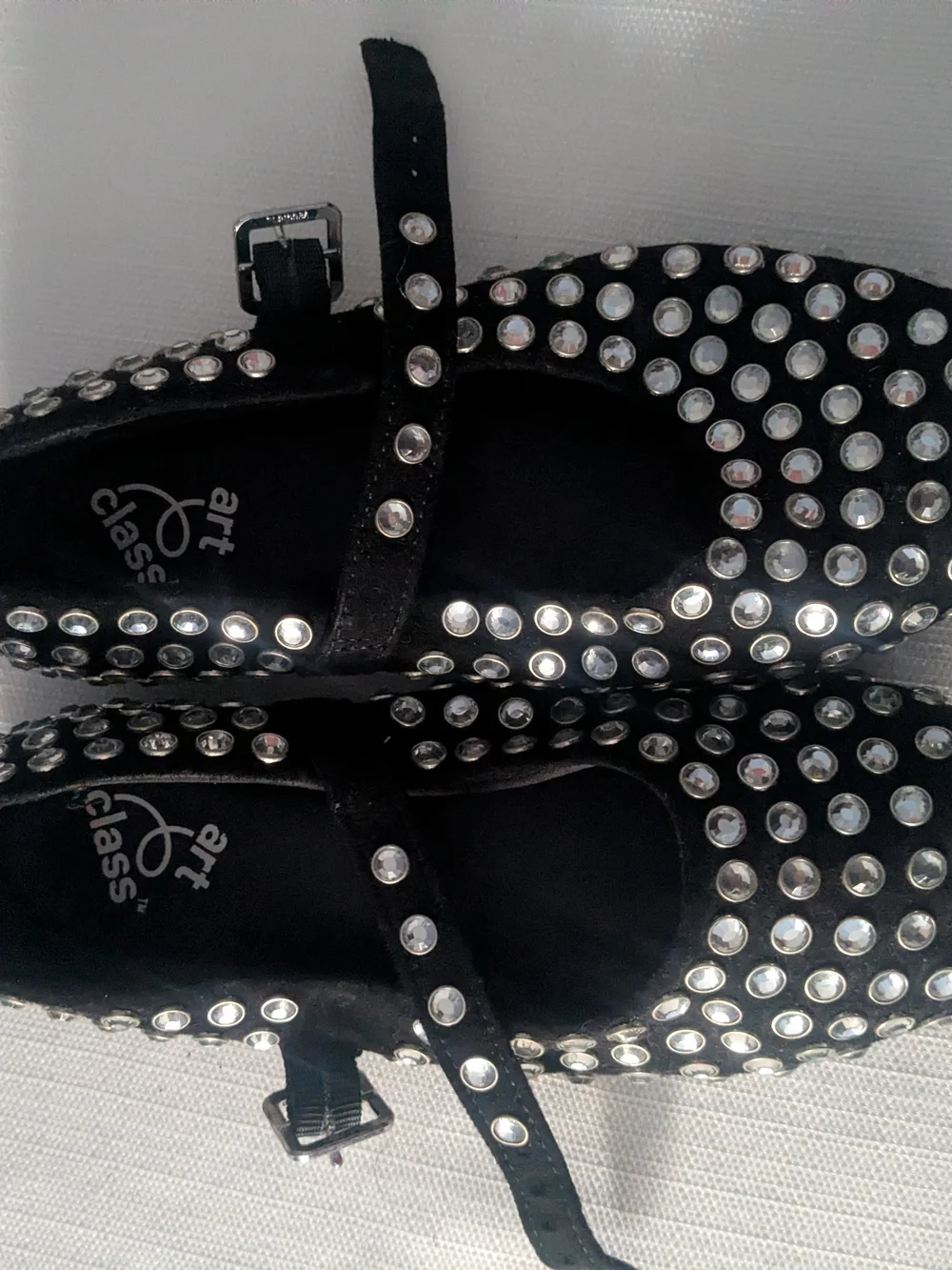 Art Class Kids' Black Mary Jane Flats with Silver Studs